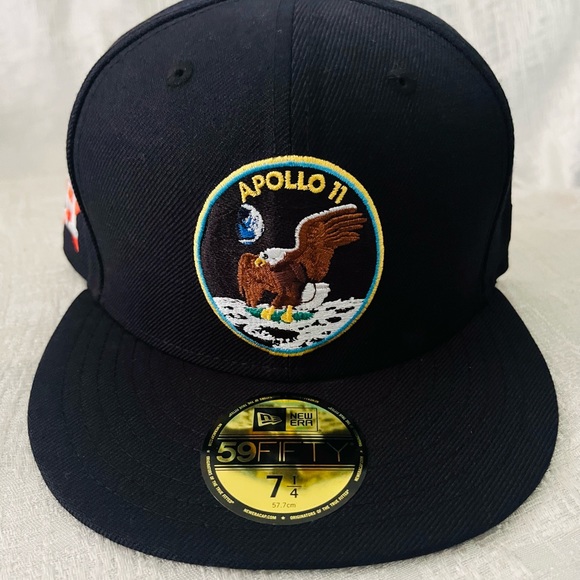 New Era Houston Astros Apollo 11 Turn Back the Clock 59fifty 5950 7 1/4 Hat Cap - Picture 2 of 6